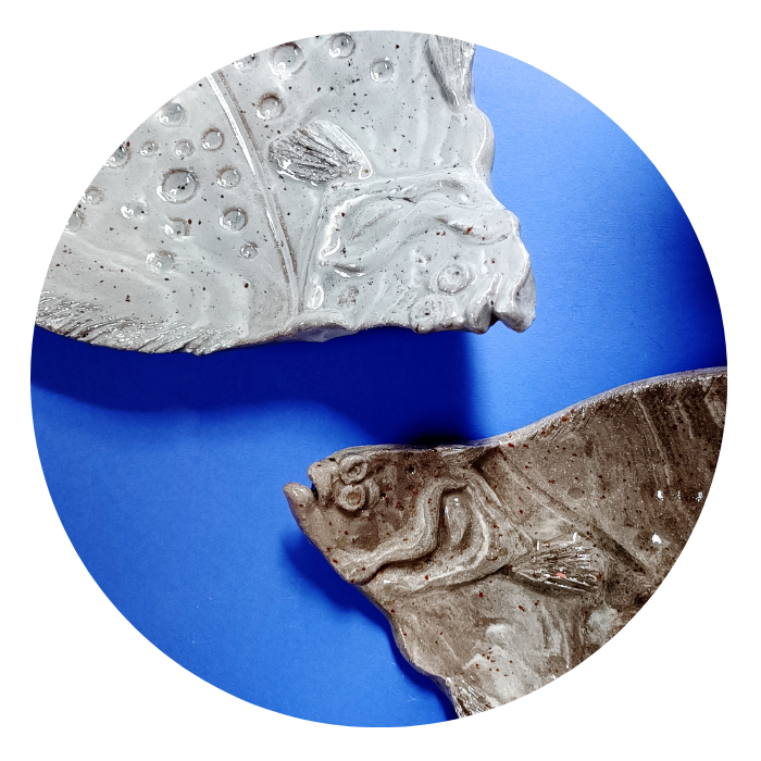 ceramic plates fish